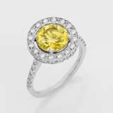 Eleganter Fancy-Yellow-Diamant-Solitärring - Foto 1