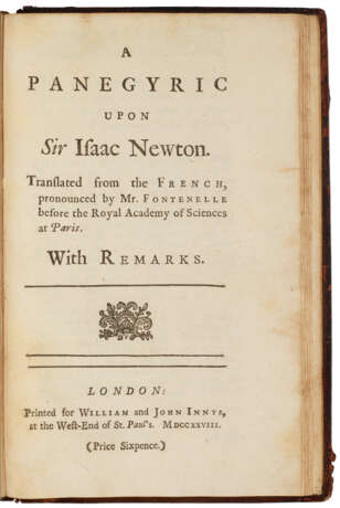 A Treatise of the System of the World and A Panegyric upon Sir Isaac Newton. - фото 2