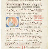 A Confessor Saint, on a leaf from a Gradual on vellum - photo 1