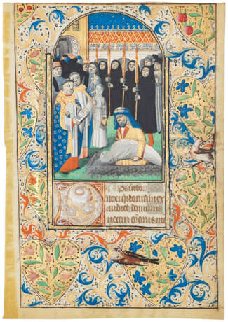 A Burial, from an illuminated Book of Hours on vellum - photo 1