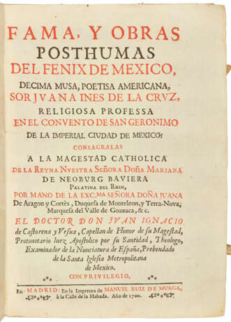 Fama, y obras posthumas del fenix de Mexico, decima musa, poetisa Americana - фото 2