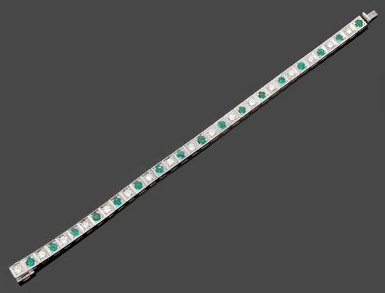 Klassisches Smaragd-Brillantarmband - photo 1