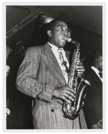 Eleven black and white photographs of Charlie Parker and two of Thelonious Monk, 1940s and later - photo 5
