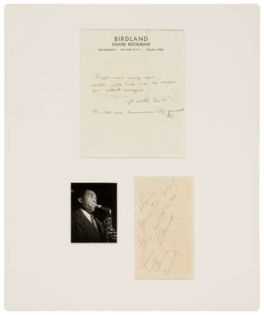 Autograph letter and note - photo 1