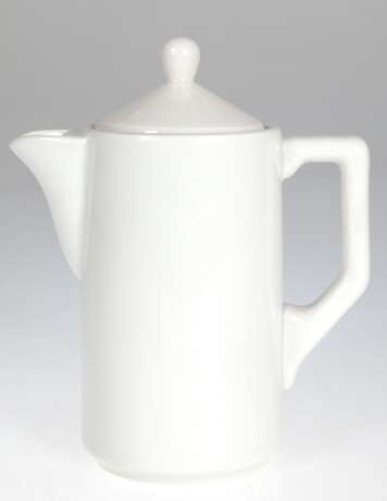 KPM-Kaffeekanne, Bauhaus-Design, weiß, 1. Wahl, H. 18,5 cm - photo 1