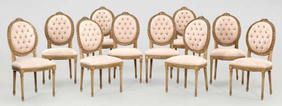 Satz von zehn Stühlen im Louis XVI-Stil - photo 1