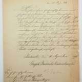 Baden: Erinnerungskreuz für freiwillige Krankenpflege (1870-1871), im Etui mit Urkunde für einen Großherzoglichen Zollinspektor. - фото 4