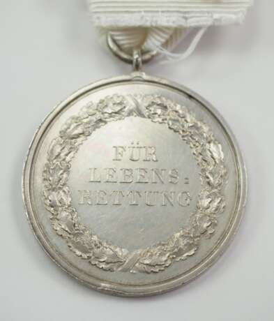 Sachsen: Silberne Medaille für Lebensrettung, Albert (1902-1904). - Foto 2