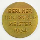 Nationalsozialistischer Studentenbund, Deutsche Studentenschaft: Plakette Berliner Hochschulmeister 1934. - Foto 2