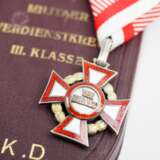 Österreich: Militär-Verdienstkreuz, 3. Klasse mit KD und Schwertern, im Etui. - photo 2