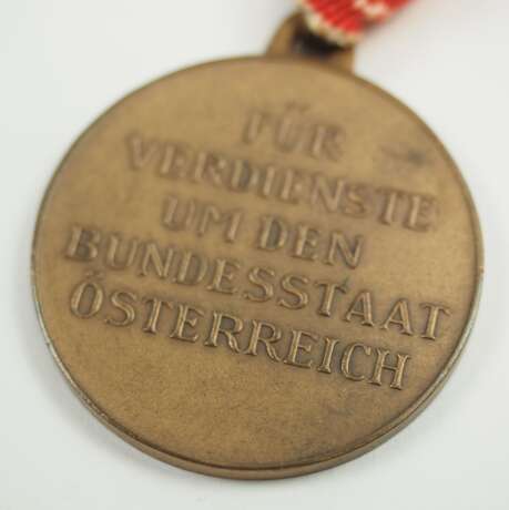 Österreich: Bundesstaat (1934-38) - Verdienstmedaille, in Bronze. - photo 3