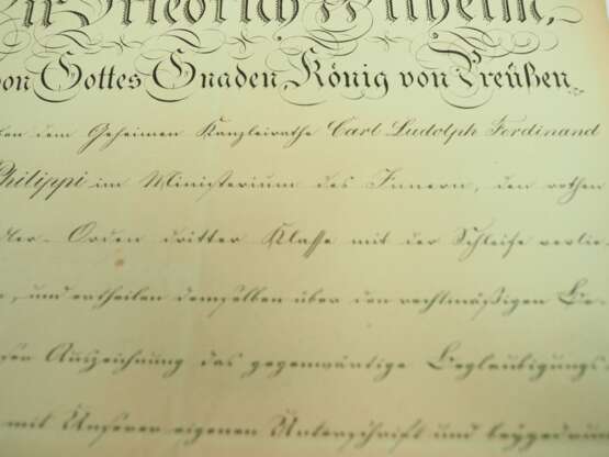 Preussen: Roter Adler Orden, 3. Klasse mit der Schleife Urkunde für einen Geheimen Kanzleirath im Ministerium des Inneren. - Foto 3
