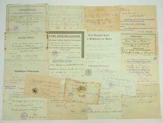 Deutsches Reich: Sammlung Urkunden zum Eisernen Kreuz, 1914, 2. Klasse - 16 Exemplare.