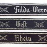 Reichskriegerbund Kyffhäuser: Ärmelbänder Rhein, West und Fulda=Werra, für Mitglieder. - photo 1