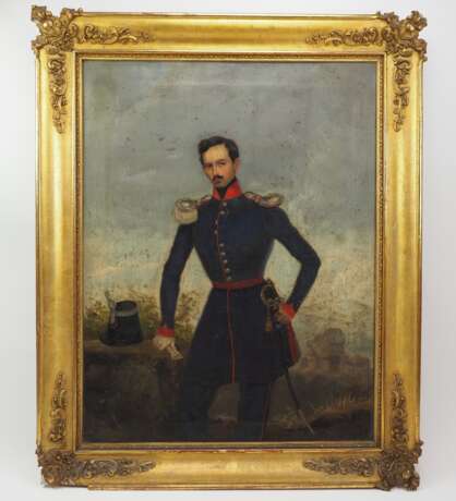 Württemberg: Kniestück eines Infanterie Offiziers um 1850. - photo 2