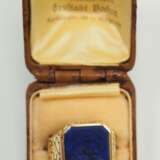 Totenkopf Ring (Gold und Lapislazuli), im Etui Gaustadt Bochum. - Foto 2