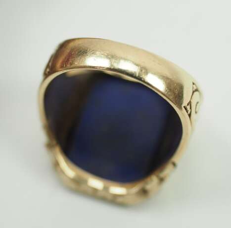 Totenkopf Ring (Gold und Lapislazuli), im Etui Gaustadt Bochum. - photo 5