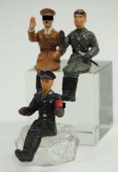 Lineol: Adolf Hitler / Benito Mussolini / SS Mann - Fahrzeugbesatzung.