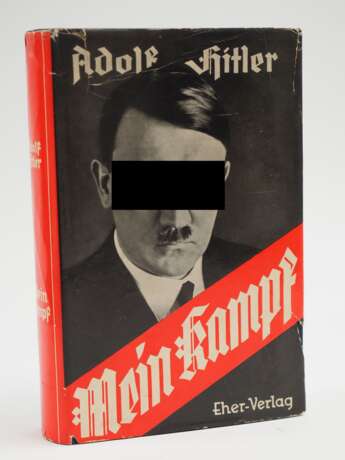 Hitler, Adolf: Mein Kampf - zum 25 jährigen Dienstjubiläum gew. von der Reichsbahndirektion Hannover. - Foto 1