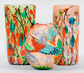 Drei moderne Murano-Vasen