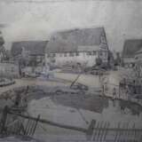 Koch, Joseph Anton (1768-1839): Bauernhäuser mit Ententeich, Grisaille. - фото 1