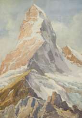 Monogrammist um 1900: Matterhorn in der Sonne 'Horu'. 