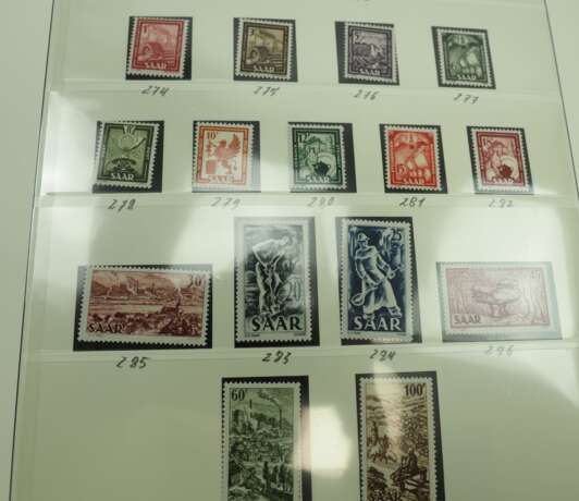 Konvolut Briefmarken Saargebiet, 1920-1958. - Foto 4