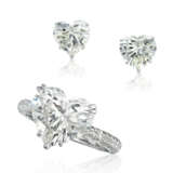 ADLER DIAMOND EARRINGS; TOGETHER WITH A DIAMOND RING - фото 1