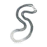 NO RESERVE - CULTURED PEARL AND DIAMOND NECKLACE - фото 2