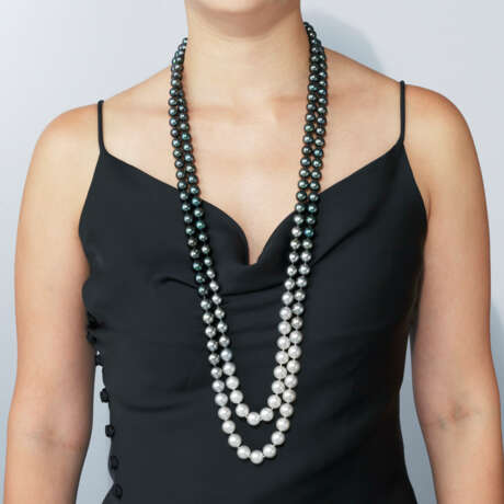 NO RESERVE - CULTURED PEARL AND DIAMOND NECKLACE - фото 5