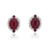 SET OF RUBY AND DIAMOND RING AND EARRINGS - photo 4