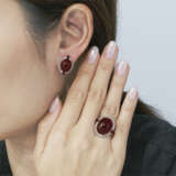 SET OF RUBY AND DIAMOND RING AND EARRINGS - Foto 6