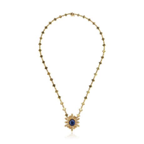 SAPPHIRE AND DIAMOND PENDENT NECKLACE - Foto 4