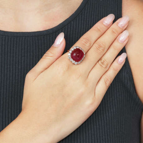 NO RESERVE -RUBY AND DIAMOND RING - Foto 3