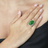 JADEITE AND DIAMOND RING - photo 3
