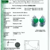 SET OF JADEITE AND DIAMOND RING AND EARRINGS - Foto 6