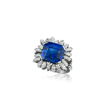 NO RESERVE - SAPPHIRE AND DIAMOND RING - Foto 1