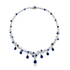 NO RESERVE - SAPPHIRE AND DIAMOND NECKLACE