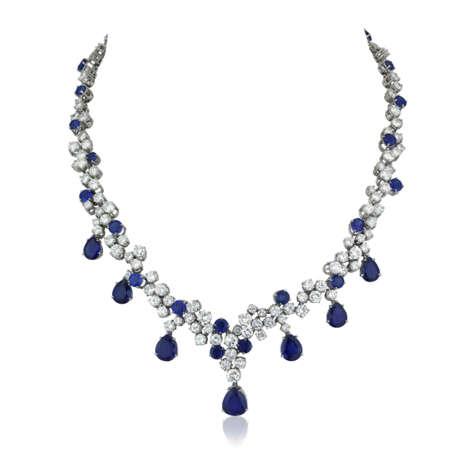 NO RESERVE - SAPPHIRE AND DIAMOND NECKLACE - фото 3