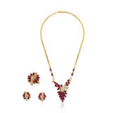 NO RESERVE - SET OF RUBY AND DIAMOND JEWELLERY - фото 1
