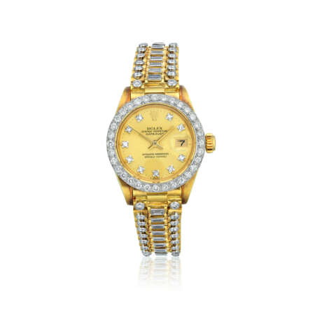 ROLEX, LADY'S DIAMOND AND GOLD 'DATE JUST' WRISTWATCH - фото 1