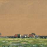 "Mecklenburger Landschaft", Gouache, undeutl. signiert, datiert 1913, 25,5x33 cm, im Passepartout - Foto 1