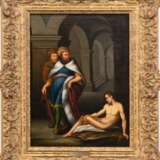 Badin, Jean Jules (1843-1880) "Lazarus in der Kirche", Öl/ Lw., sign. u.l., 40x31 cm, Rahmen - photo 1