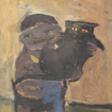 Huth, Willy, Robert (1890 Erfurt-1977 Amrum) &amp;quot;Junge miit seiner Katze&amp;quot;, Öl/ Pappe, monogr. u.r., 18x12 cm, im Passepartout hinter Glas und Rahmen - Архив аукционов