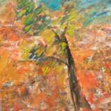 Fogler, Göta (1919-1992, schwedische Malerin) "Der Baum", Öl/ Hartfaser, sign. u.l., 66,5x42 cm, Rahmen - Foto 1