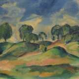 Pfuhle, T.A. (Nidden Maler) "Hügelige Landschaft mit Bäumen", Öl/ Lw., sign. u.r., 34x46 cm, Rahmen - фото 1