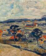 Юлиус Шмишке. Schmischke, Julius (1890-1945) &amp;quot;Landschaft mit einzelnen Gehöften&amp;quot;, Öl/ Lw., sign. u.l. und dat. ´32, 50x60 cm, Rahmen