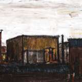 Brondum-Sörensen, Peder (1931-2001, Dänischer Maler) "Industrie", Öl/ Lw., 1 Hinterlegung, monor. u.l. und rückseitig auf Lw. sign. und dat. 1972, 51,5x71 cm, Rahmen - фото 1