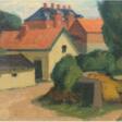 Löndal, Eiler (1887-1971) &quot;Dänische Dorfszene&quot;, Öl/Lw., sign. u.l., 40x60 cm, Rahmen - Prix ​​des enchères