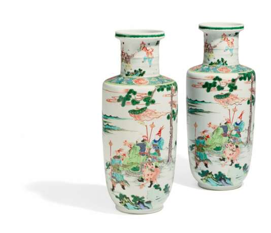 Paar Rouleau-Vasen mit dem Besuch eines Beamten - фото 1